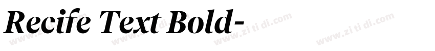 Recife Text Bold字体转换 Recife Text Bold字体转换